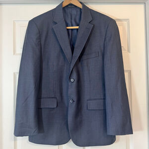 Kenneth Cole Awearness Sport Coat Blazer 42S Blue Gray Slim Fit